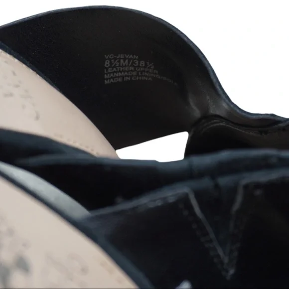 Vince Camuto Jevan black Suede Block heel mules size 8.5 - Picture 4 of 8